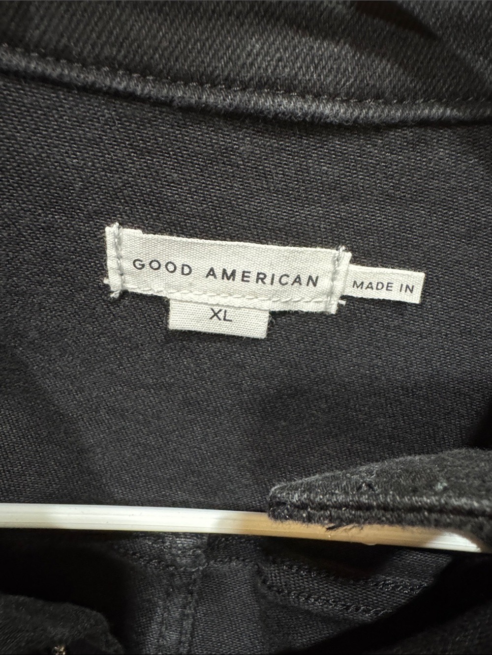 GOOD AMERICAN Stretch Denim Black Jumpsuit Size XL NWT MSRP $199 - Picture 5 of 6